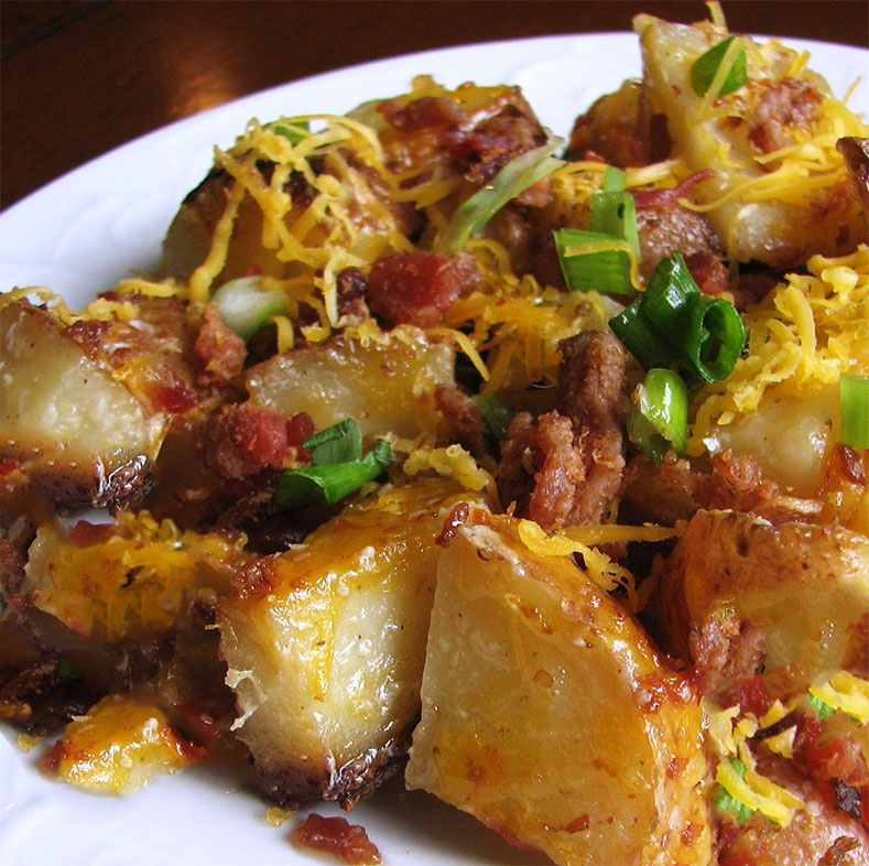 Roasted Ranch Potatoes with Bacon and Cheddar Cheese BigOven 619937