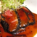 Ahi Tuna, Blackened with Soy Mustard Sauce and Beurre Blanc (Boom)