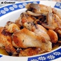 Alitas de pollo al ajillo con setas