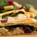 Arugula, Chicken, Cranberry and Spinach Pocket Sandwiches