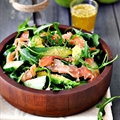 Arugula Salad With Smoked Salmon (lime sesame dressing)