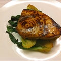 Asian-glazed swordfish with baby bok choy