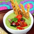 Avocado Cream Soup With Lime-Chili Tortilla Strips