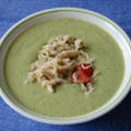 Avocado Cucumber Soup with Crab