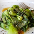 Baby Bok Choy with Sesame-Maple Sauce