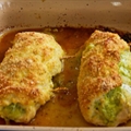 Baked chicken with pest and cheese