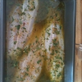 Baked Flounder Fillets in Lemon-Soy Vinaigrette