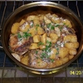 Baked Pork Chops with Steamed Carrots and Zucchini