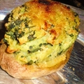Baked Potatoes Stuffed with Onions, Cheddar and Sour Cream