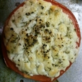 Baked Roma Tomatoes Stuffed with Goat Cheese