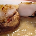 Baked Scallops and Mushrooms in Garlic Sauce