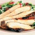 Balsamic Chicken On Minted Spinach, Fennel and Grape Slaw