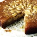 Banana and cardamom upside-down cake