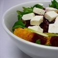 Beetroot and orange salad with goats cheese