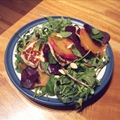 Beets and grilled Haloumi cheese salad