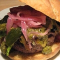 Black Angus Burger with Cheddar Cheese & Grilled Green Chile