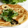 Black Bean Goat Cheese Quesadillas with Guacamole