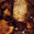 Black Cod with simple caramelized peach sauce