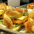 Breaded Pork Chop Panino on a sesame crusted Fontinella Croissant