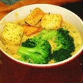 Broccoli, Red Pepper, And Cheddar Chowder