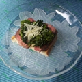 Bruschetta with Steak, Broccoli Rabe and Cheese
