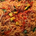 Cappellini with Spicy Zucchini Tomato Sauce