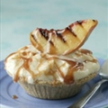 Caramel Frozen Yogurt Pie with Grilled Peaches