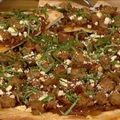 Caramelized Onion, Sausage and Basil Pizza