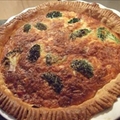 Cheaty salmon and broccoli quiche recipe