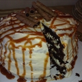 Cheesecake-Stuffed Dark Chocolate Cake