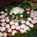 Cherry Tomatoes Filled with Basil Cream Cheese