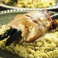 Chicken-Asparagus Roll-ups with Orange Yogurt Sauce and Couscous
