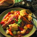 Chicken Brunswick Stew with Roasted Garlic