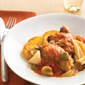 Chicken Cacciatore with Crisp Polenta