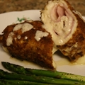 Chicken Cordon Bleu with White Wine Sauce