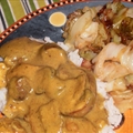 Chicken Curry with Garlic Cabbage