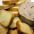 Chicken liver pate with green peppercorns