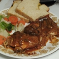 Chicken merlot with mushrooms