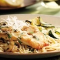 Chicken Piccata with Pasta  and  Mushrooms