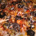 Chicken Pizza with Three Cheeses