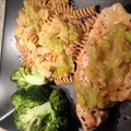 Chicken with leeks and beer sauce