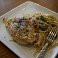 Chicken with Lemon-leek Linguine