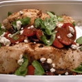 Chicken With Tomatos, Basil and Feta