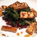 Chile lime tofu w/ quinoa and greens