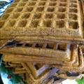 Chocolate Buttermilk Waffles W/strawberries
