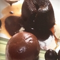 Chocolate Fondants With Cherries & Tamarind Syrup