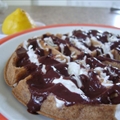 Chocolate Waffles with Fruit Ganache