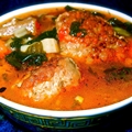 Chorizo, Kale, and Pork Meatball Soup