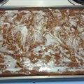 Cinnamon Roll Pumpkin Vanilla Sheet Cake