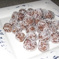 Coconut Covered Pom & Cranberry Balls